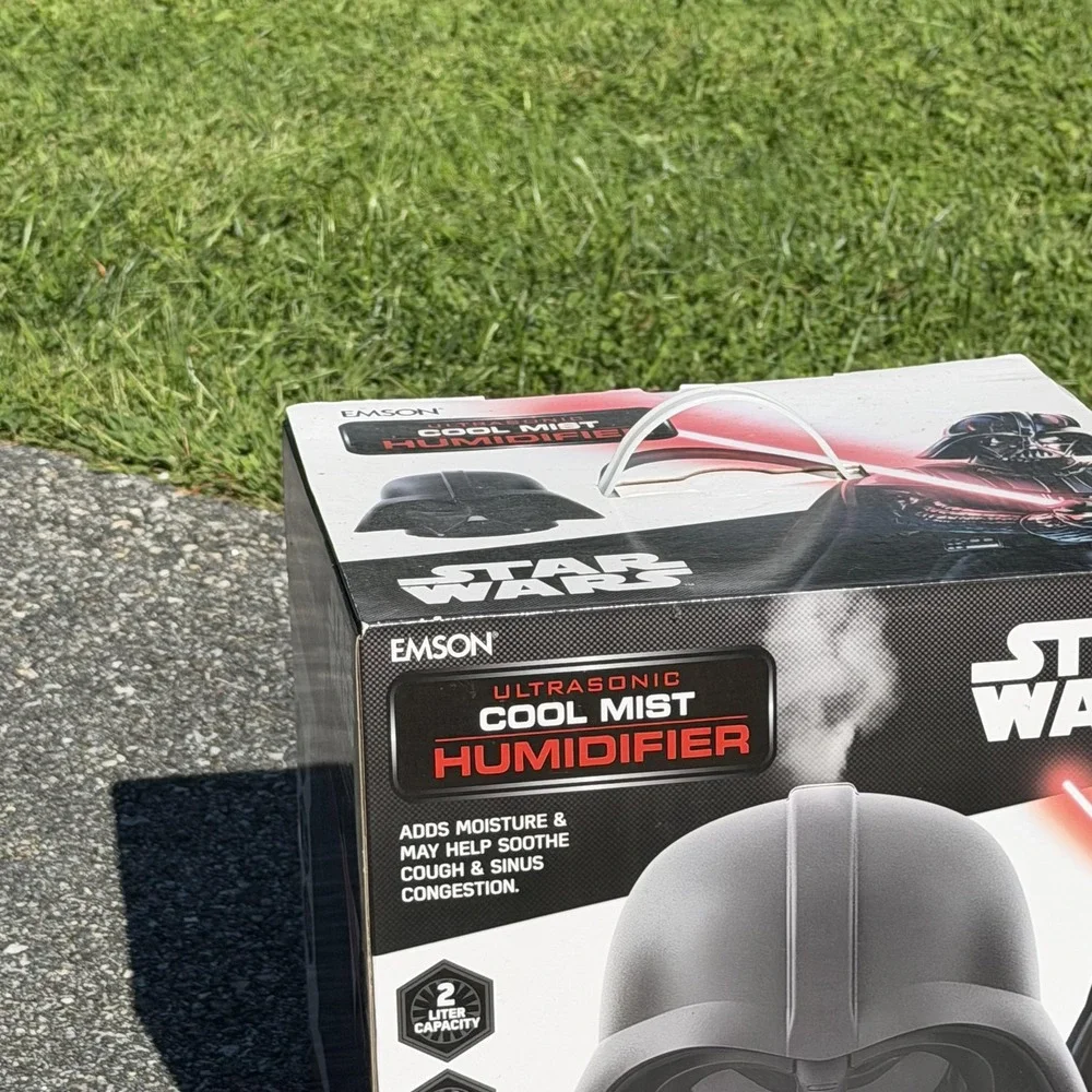 Star Wars Darth Vader Ultrasonic Cool Mist Humidifier Emson Black Tabletop